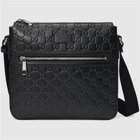 sac gucci bandoulière noir|Gucci leather shoulder bag.